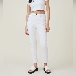 🌻 COTTON:ON White STRETCH MOM JEAN